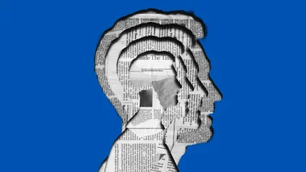 A silhouette made out of newspaper A silhouette made out of newspaper
